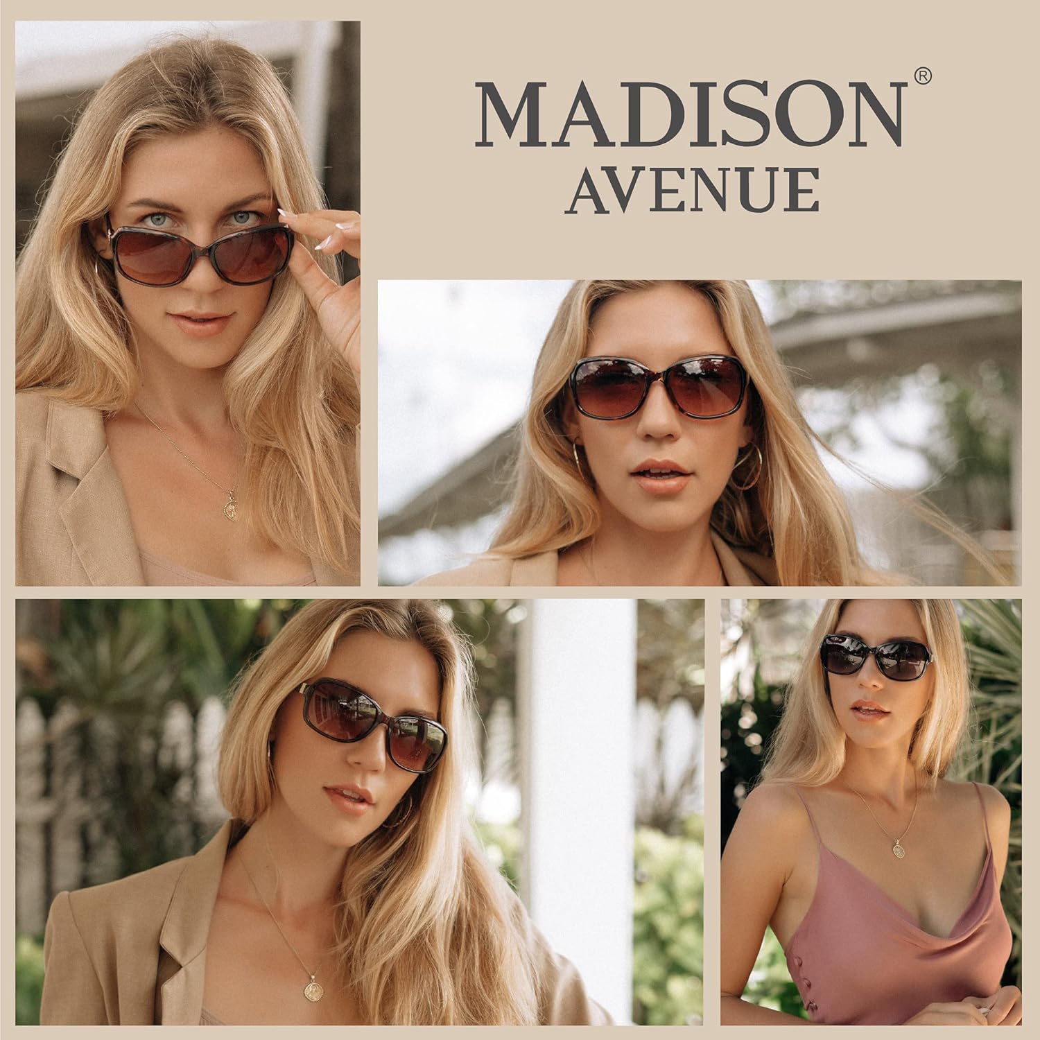 2 Pack Classic Vintage Sunglasses for Women Men,Fashion Sun Shades Glasses with UV400 Protection - Image 2