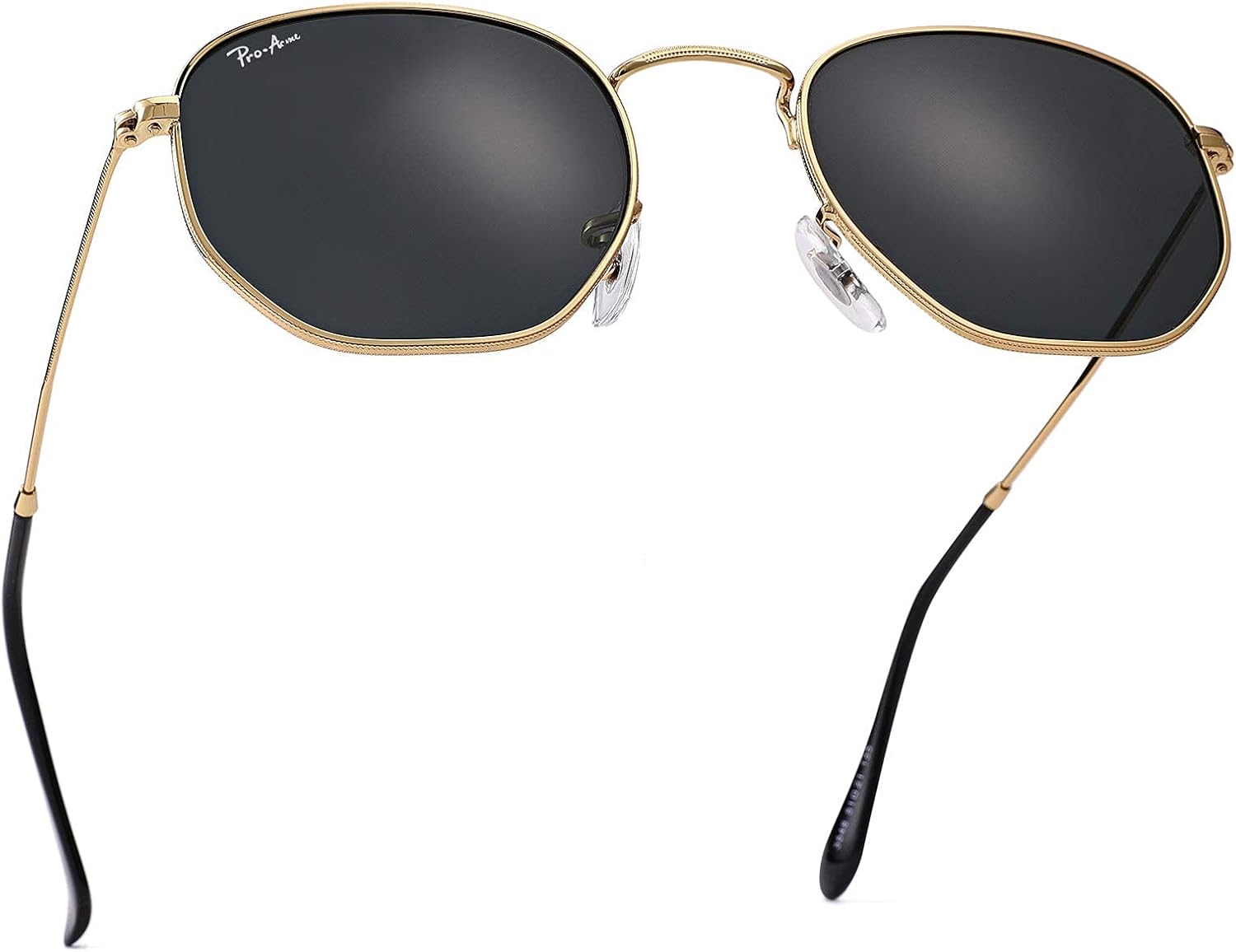 Small Square Sunglasses for Women Men 100% Real Glass Lens Hexagonal Frame - Image 4
