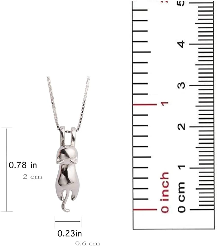 Sterling Silver Cat Necklace - Kitten Jewelry for Women, Cat Mom Gifts - Image 5