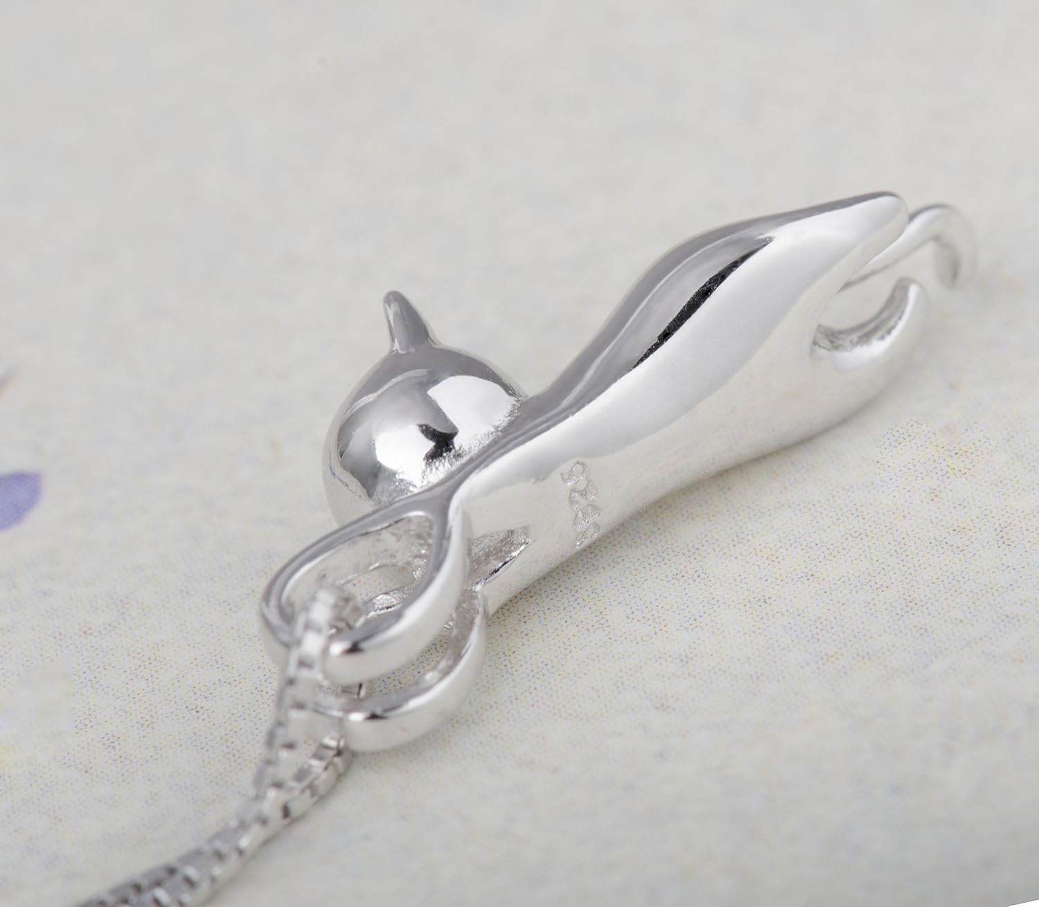 Sterling Silver Cat Necklace - Kitten Jewelry for Women, Cat Mom Gifts - Image 8