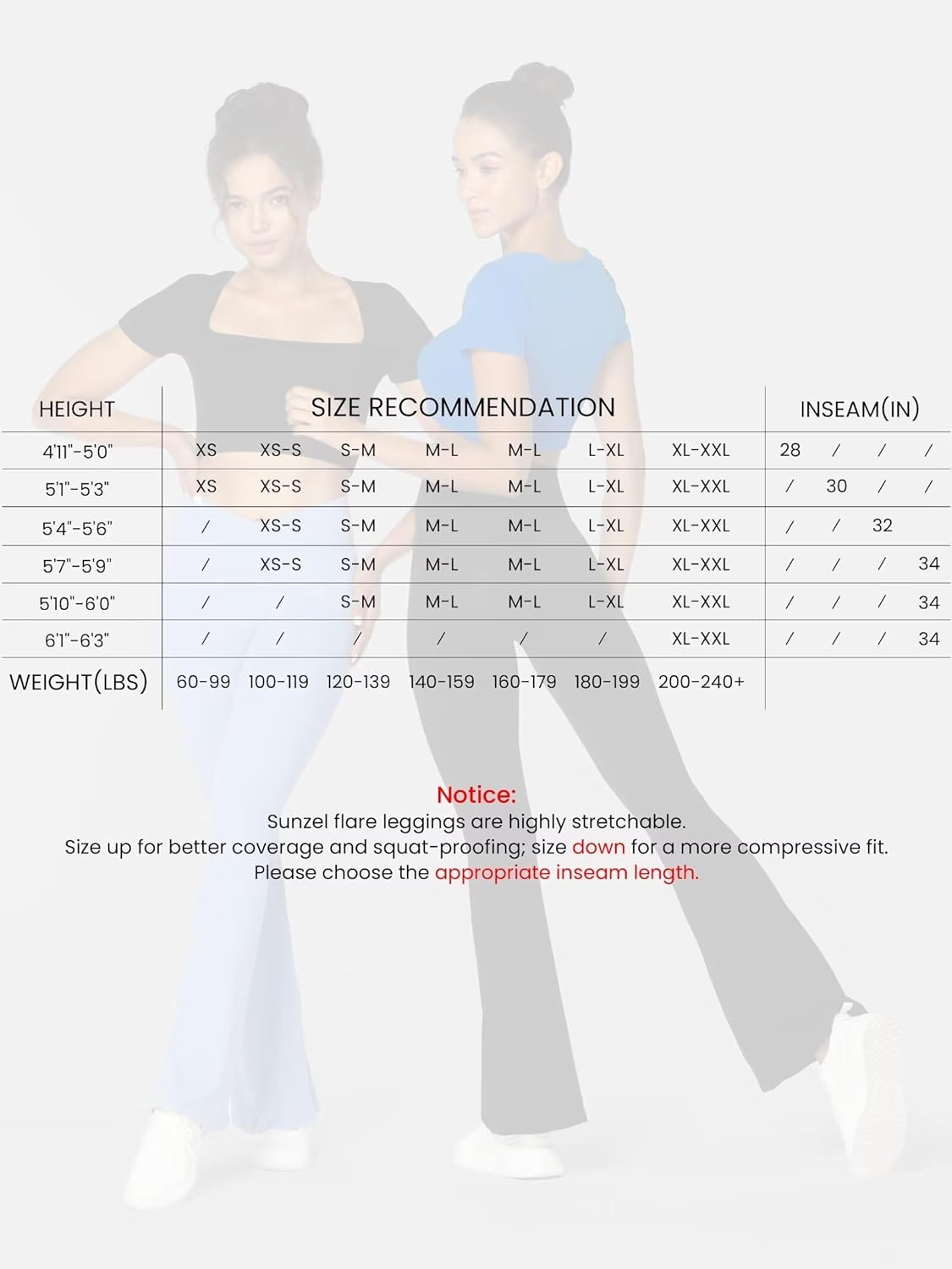 Womens Flare Leggings No Front Seam Flare Yoga Pants with Tummy Control Crossover High Waist and Wide Leg - Image 4