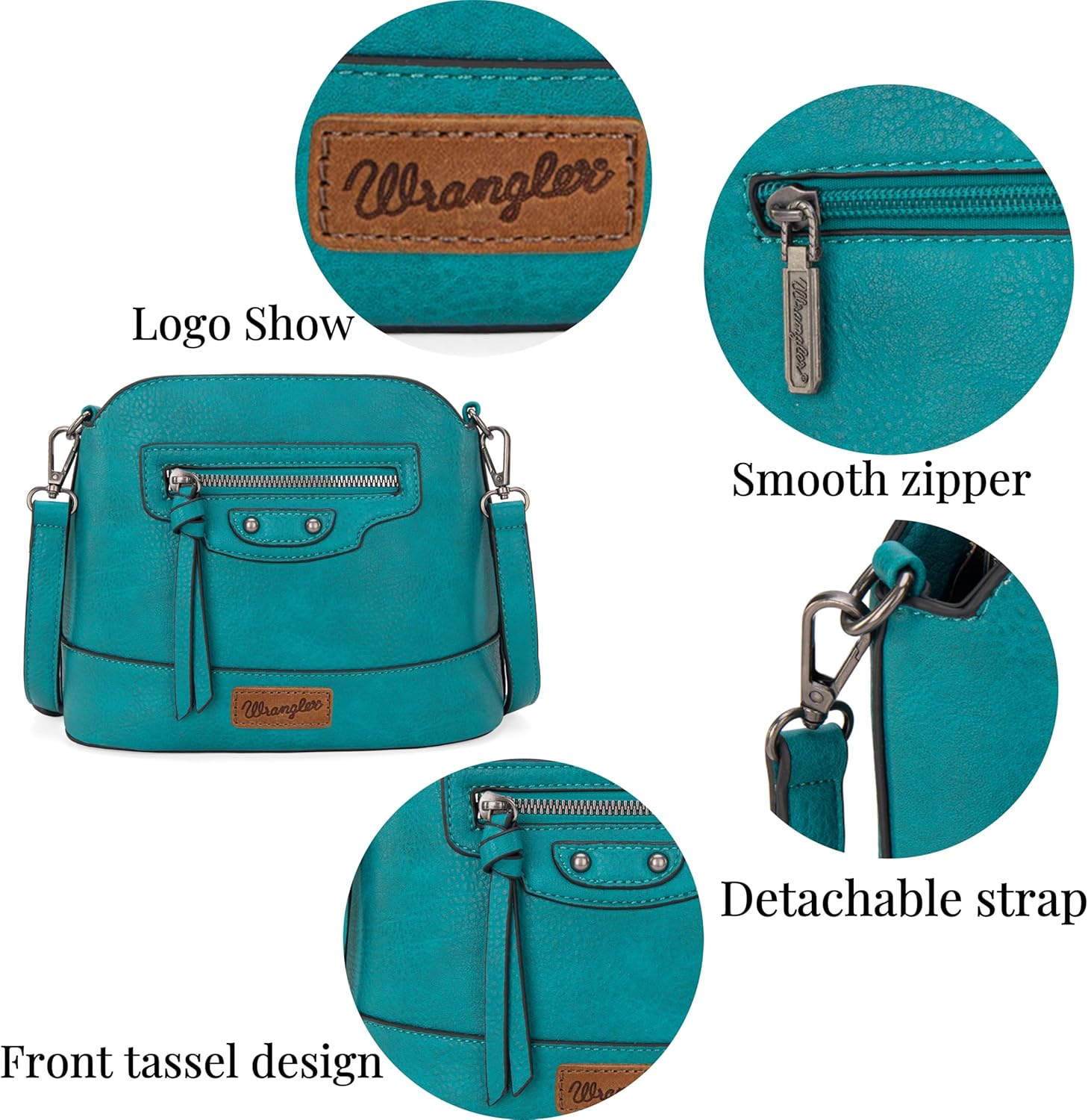 Wrangler Small Crossbody Bags for Women Shoulder Cute Purses and Handbags with Adjustable Strap - Image 4