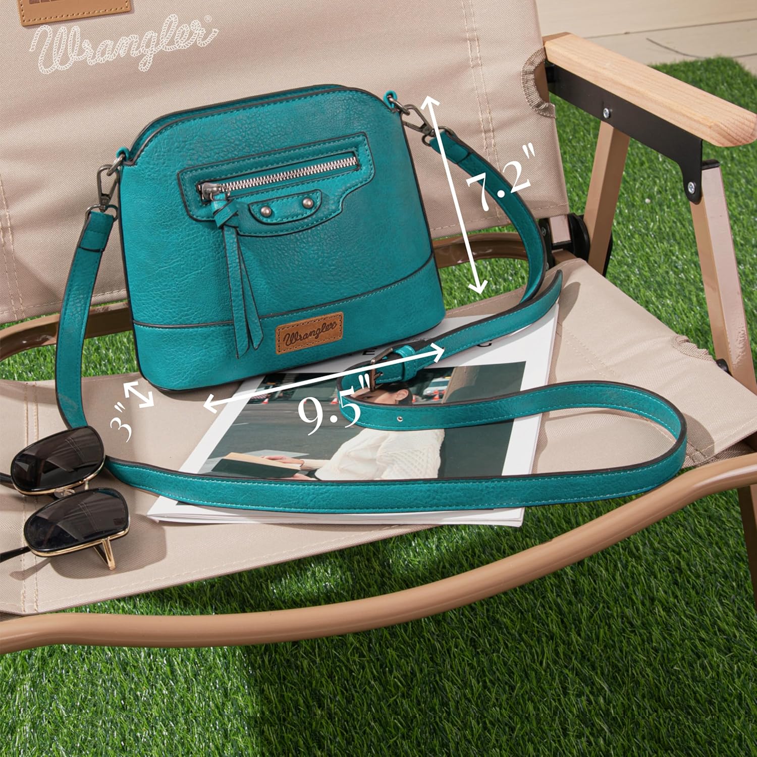 Wrangler Small Crossbody Bags for Women Shoulder Cute Purses and Handbags with Adjustable Strap - Image 5