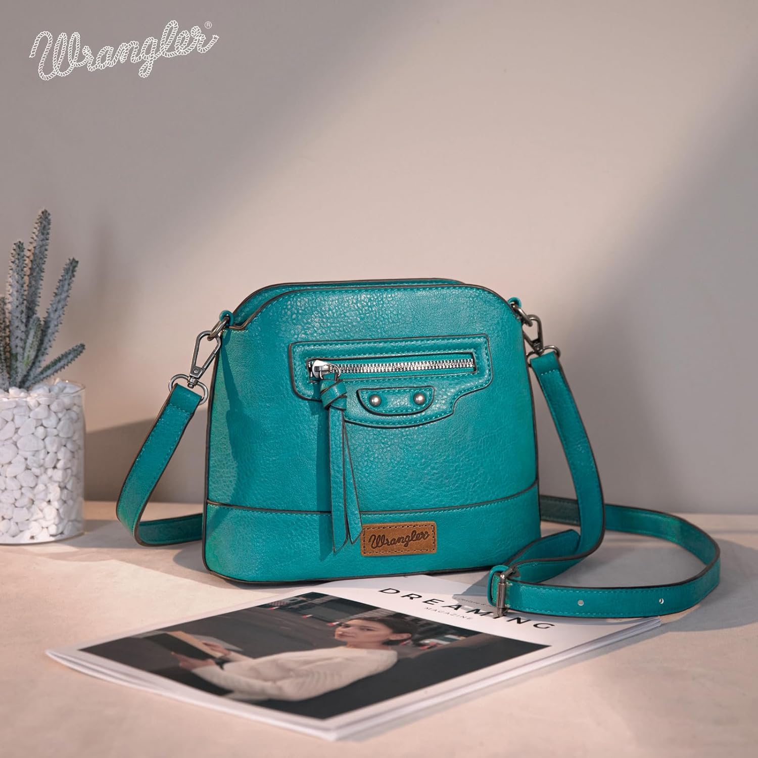 Wrangler Small Crossbody Bags for Women Shoulder Cute Purses and Handbags with Adjustable Strap - Image 6